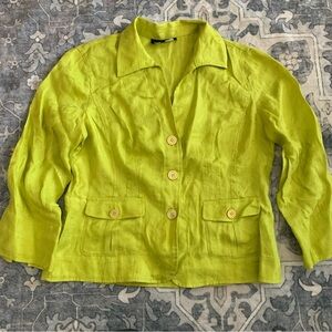 Jones New York Green Lightweight Blazer Size 12